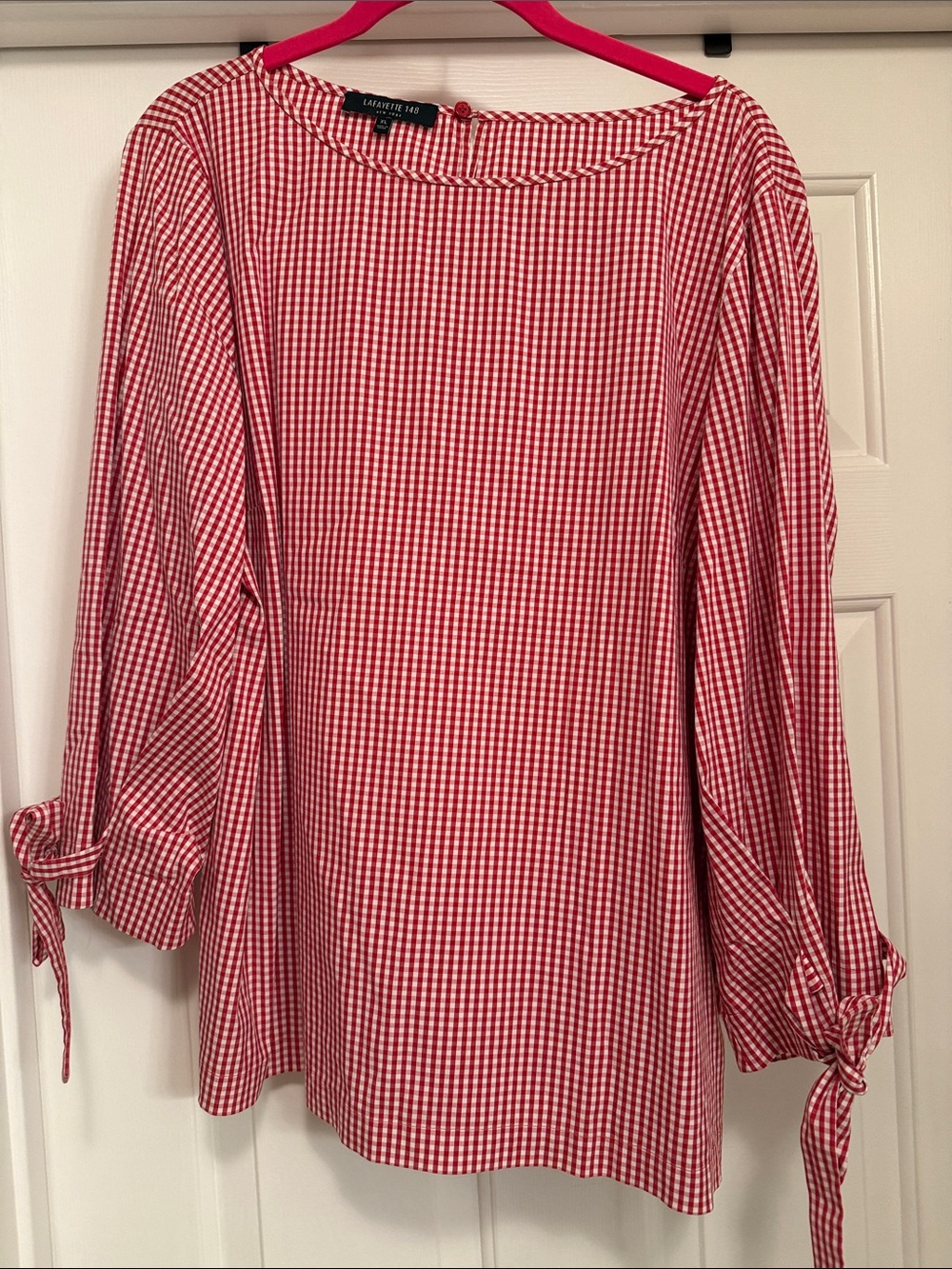 Lafayette 148 New York Gingham Top